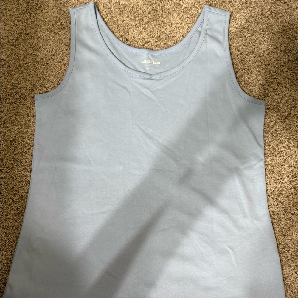 Lands' End Women's Light Blue Tank Top Size XS/P